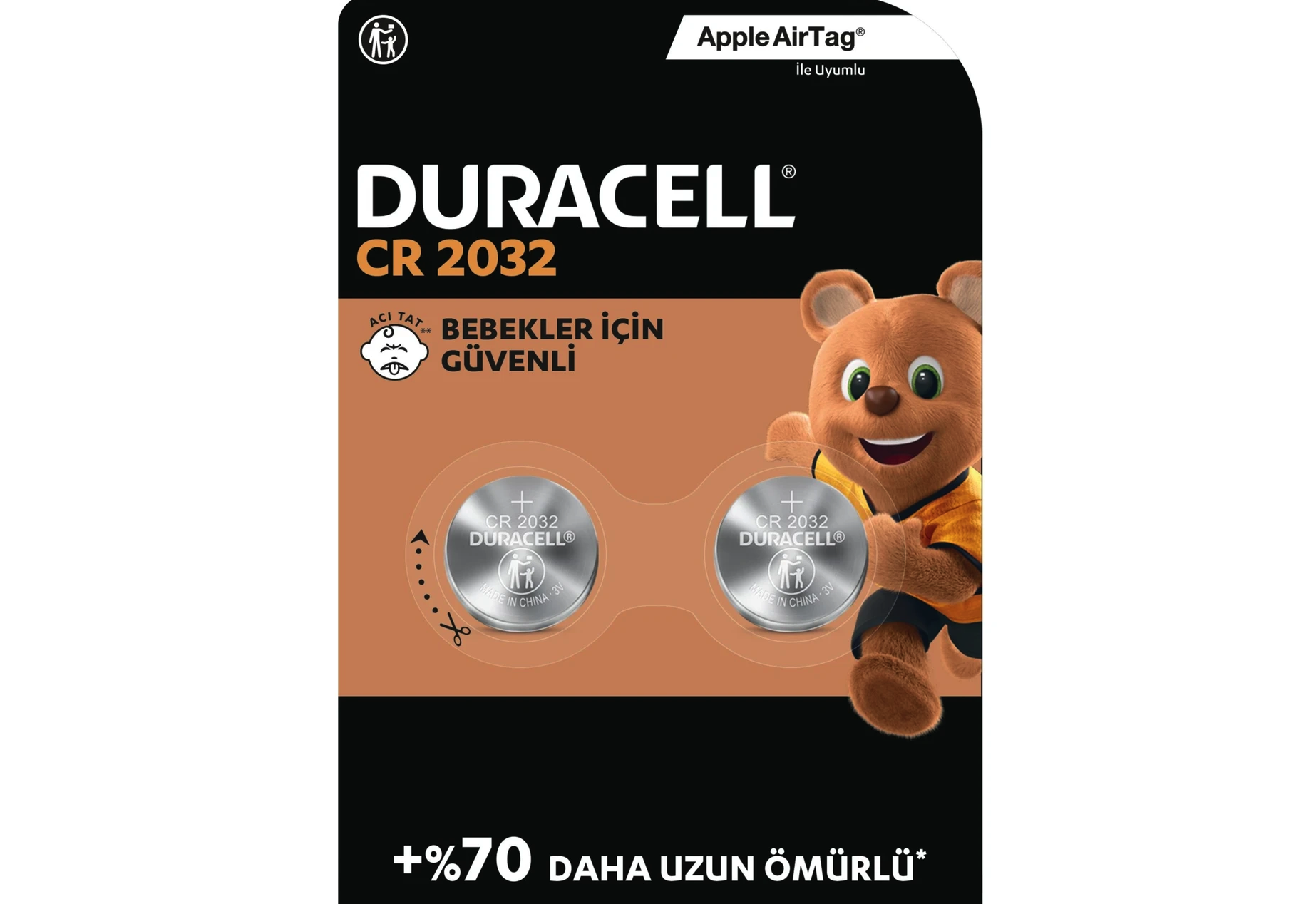 Duracell CR2032 Lityum Düğme Piller 3V (2’li Paket)