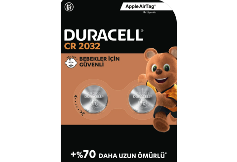 Duracell CR2032 Lityum Düğme Piller 3V (2’li Paket)