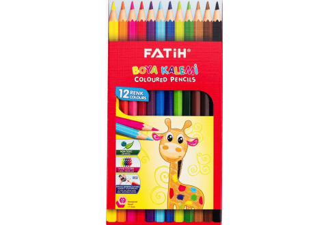 Fatih 12 Renk Tam Boy Kuru Boya Kalemi 33112