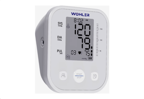 Wohler Üst Koldan Ölçer Dijital Tansiyon Aleti Nabız Ölçer USB Girişli 99 Ölçüm Hafıza Çantalı