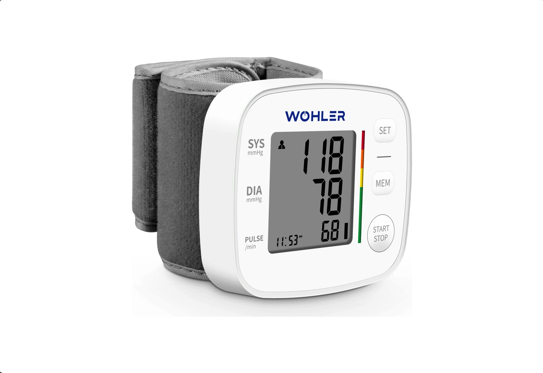 Wohler Bilekten Ölçer Dijital Tansiyon Aleti , Nabız Ölçer , 2 x 120 Ölçüm Hafıza , Saklama Kutulu