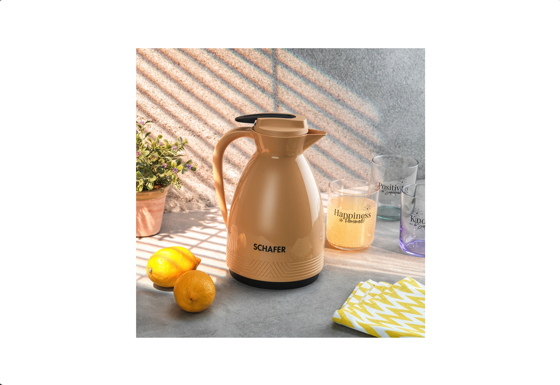 Schafer Kitchenhouse Cam Termos Sarı 1 lt