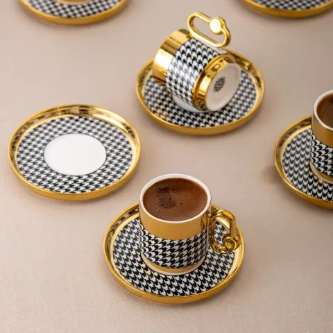 Emsan Istanbul Porselen Hüma 6'lı Kahve Fincan Takımı