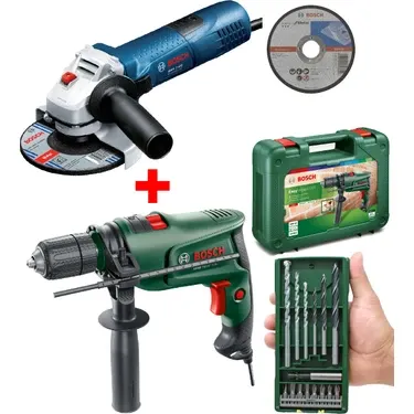 Bosch Darbeli Matkap Easyimpact 600 ve Bosch Avuç Taşlama Makinası Gws 7-115 Spiral