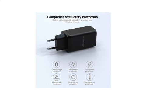 WeWatch 65W Gan Hızlı Şarj Cihazı 3 Çıkış 1 USB 2 Pd Port Süper Şarj