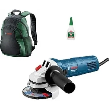 Bosch Gws 750-115 Spiral Avuç Taşlama 750 W + Sırt Çantası + Yapıştırıcı Seti
