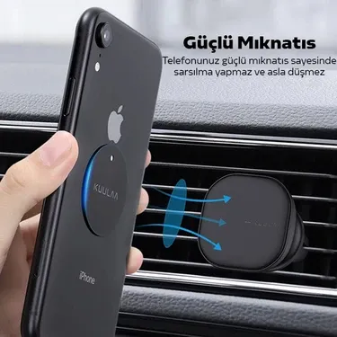 Kuulaa Magnetic-Mıknatıslı Telefon Tutucular Için Metal Plaka Seti