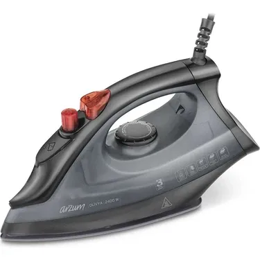 Arzum AR684 Olivya Buharlı Ütü - Siyah - 2400 Watt