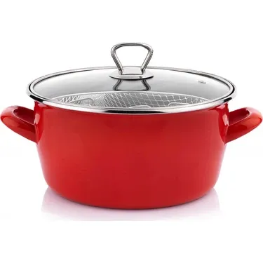Schafer Fry Çıtır Kızartma Tenceresi 22 cm Kırmızı