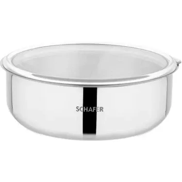 Schafer Practi Çelik Saklama Kabı 3 Lü (16-18-20 cm) -6 Parça-İnox