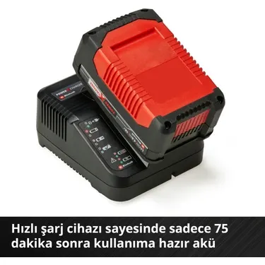 Einhell Orijinal Einhell Akü ve Şarj Cihazı Başlangıç Kiti Power X-Change (Akü, Li-Ion, 18 V, 4.0 Ah Akü ve Hızlı Şarj Cihazı, Tüm Power X-Change cihazları ile uyumlu) - 4512042