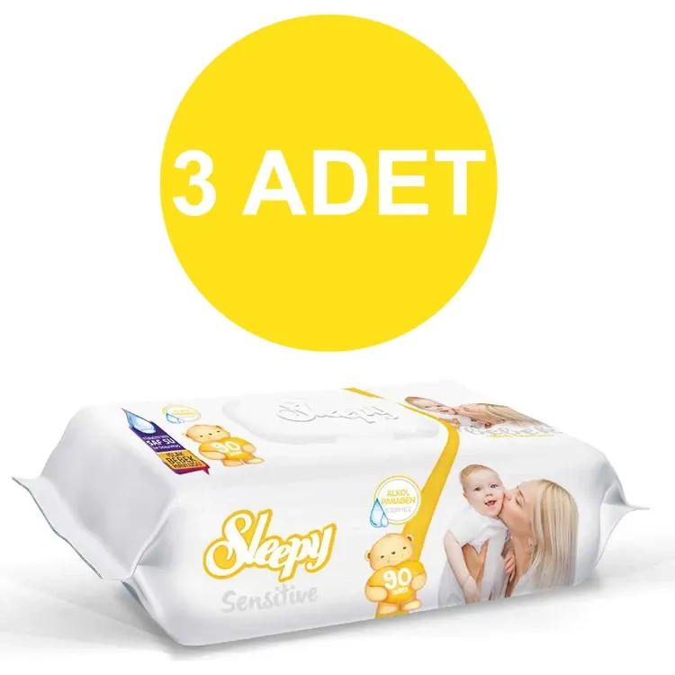 Sleepy Sensitive Islak Havlu 3 x 90'lı