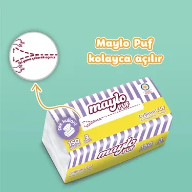 Maylo Puf Mendil 150'li Tek Paket