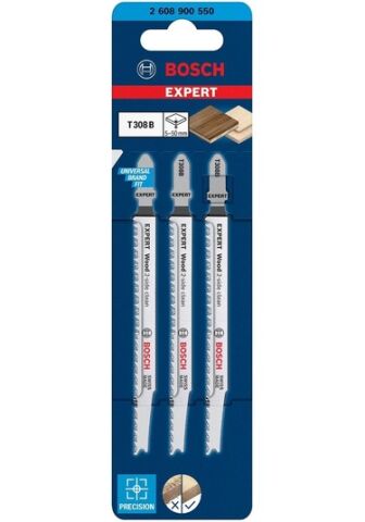 Bosch Expert Wood 2-Side Clean T 308 B Dekupaj Testere Bıçağı 3 Parça - 2608900550