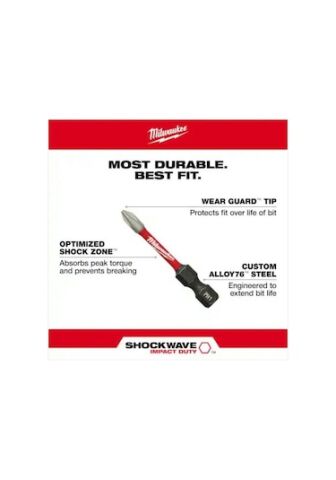 Milwaukee Bits Yıldız Uç Vidalama Matkap Ucu Ph2 X 50mm -2 Adet