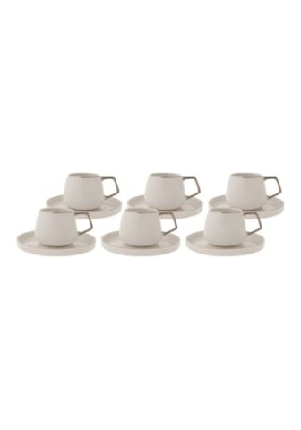 Karaca Saturn Platin 6 Kişilik Kahve Fincanı Takımı 100 ML